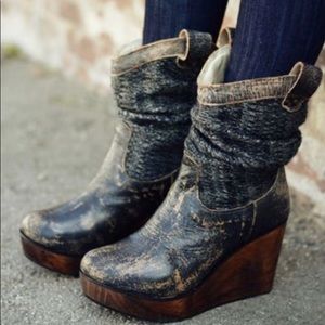 Bed Stu Cobbler Wedge Boots